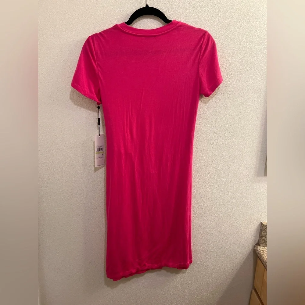 NWT Calvin Klein wrap T-shirt dress size 4 pink - Picture 3 of 4